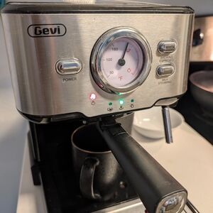 Silver Espresso Machine